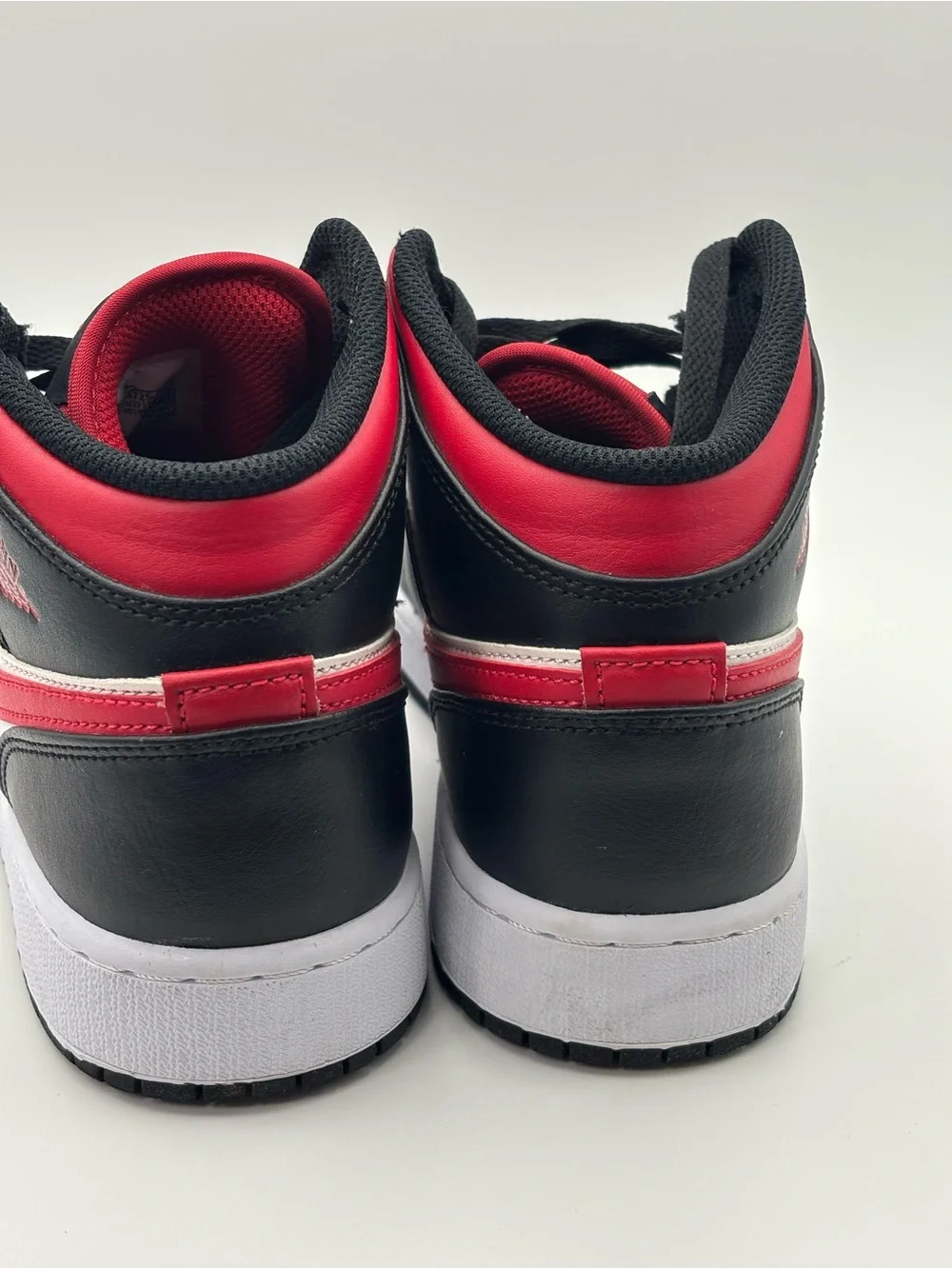 Nike Air Jordan 1 Mid Black Red White Air Jordan 1 Mid Big Kids' Shoes size 5.5